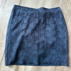 Hollister‎ Black Lace Pencil Skirt large